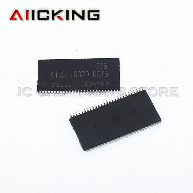 10/pcs K4S511632D-UC75 K4S511632D TSOP54 DRAM Chip SDRAM 512Mbit 32Mx16 3.3V 54Pin TSOP-II T/R，Original In Stock