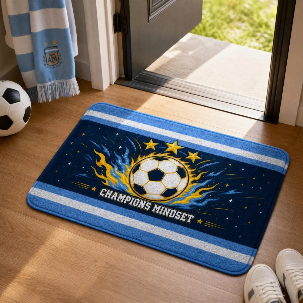 Soft Crystal Velvet Front Door Mat Retro Non Slip Quick Dry Entryway Floor Mat Sport Lover Man Cave Bedroom Decor Doormat