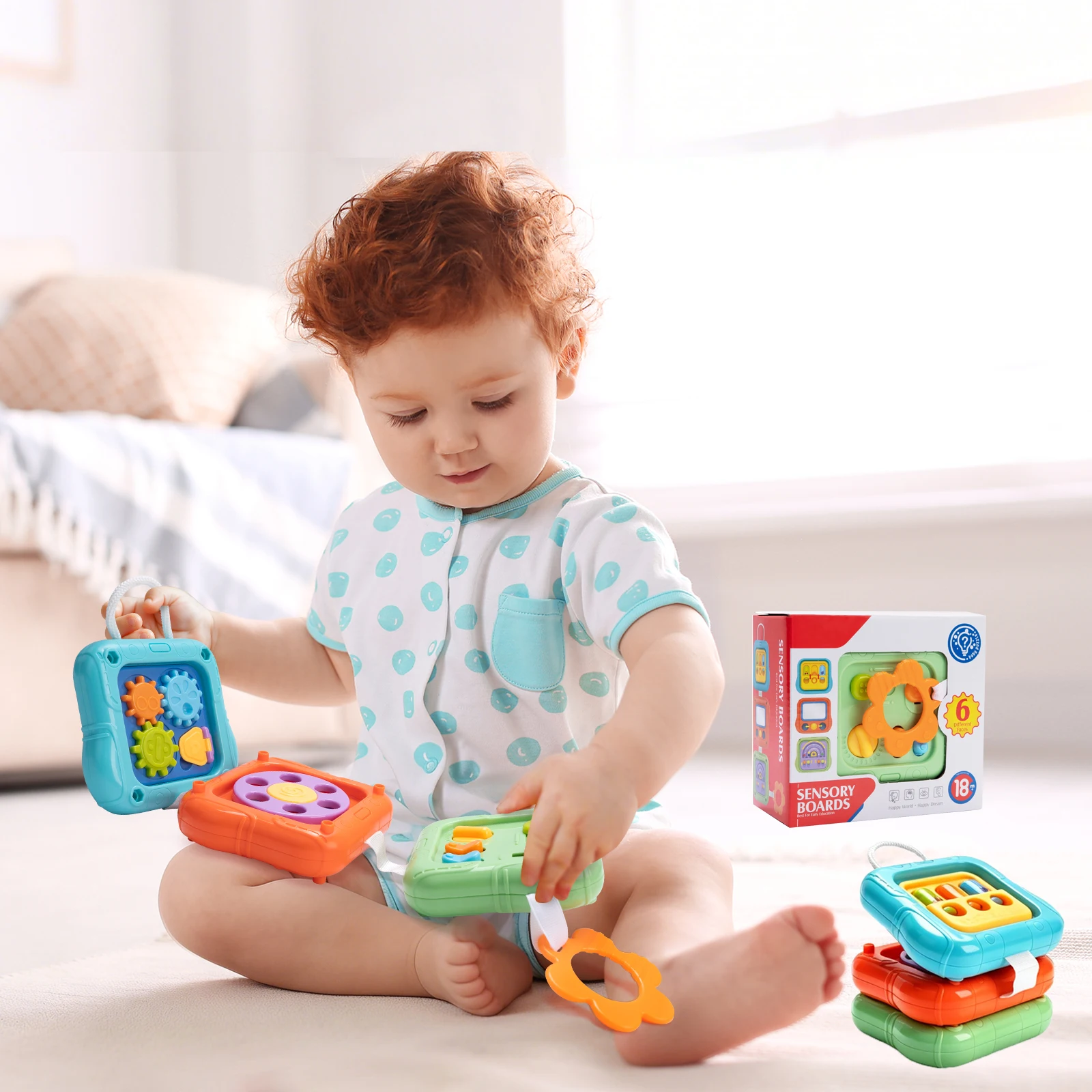 Handbag Busy Board Baby Activity Cube Sensory Toys Montessori Toys Fine Motor Skill Early Educational Toys for Toddlers Gifts