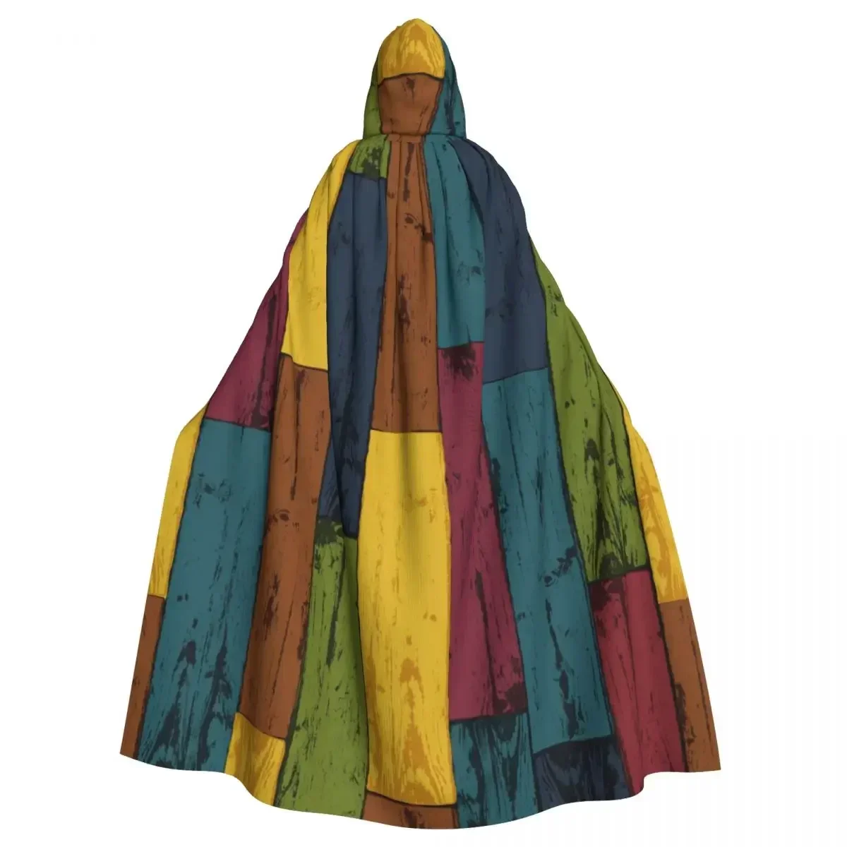 

Colorful Wooden Adult Cloak Cape Hooded Medieval Costume Vampire Elf Purim Carnival Party