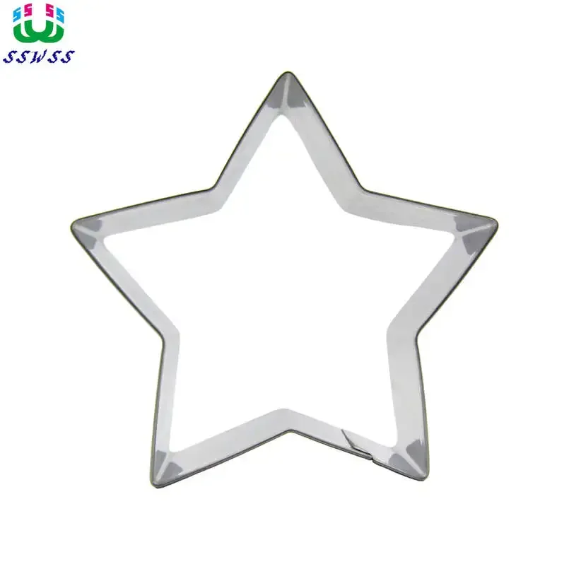 Super Lucky Star Shaped Cake Decorating Fondant Cutters Tools,Stainless Steel Five Angle Star Cake Cookie Biscuit Baking Molds