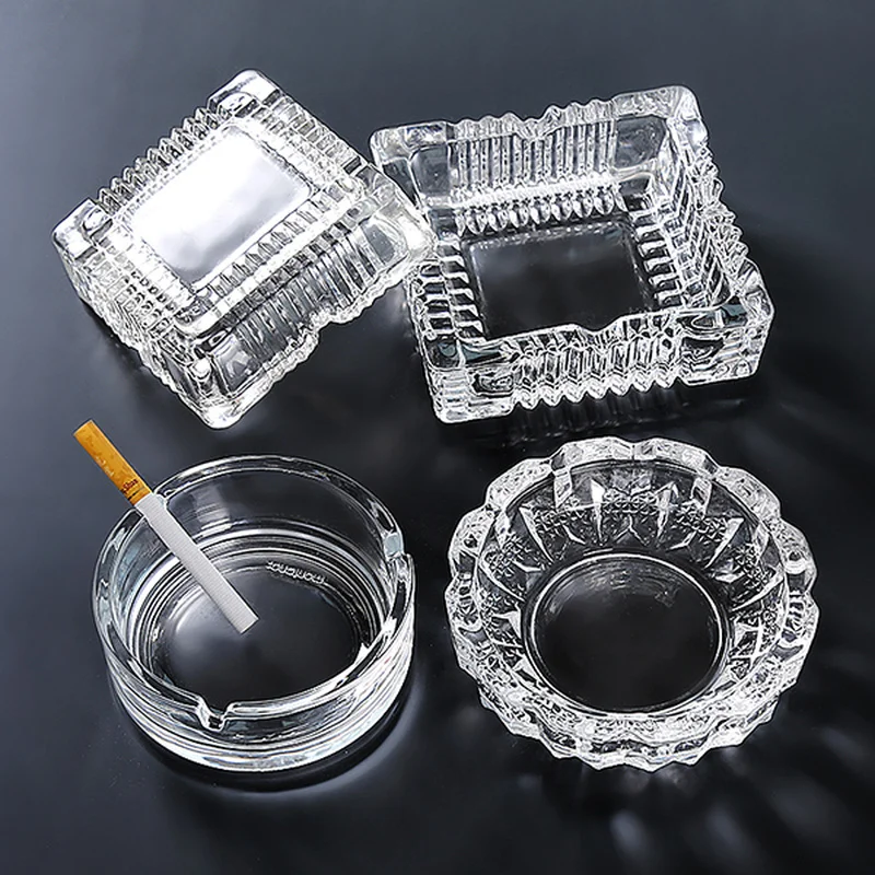 Household crystal glass ashtray creative personality trend bedroom living room small large ktv bar  pf91801