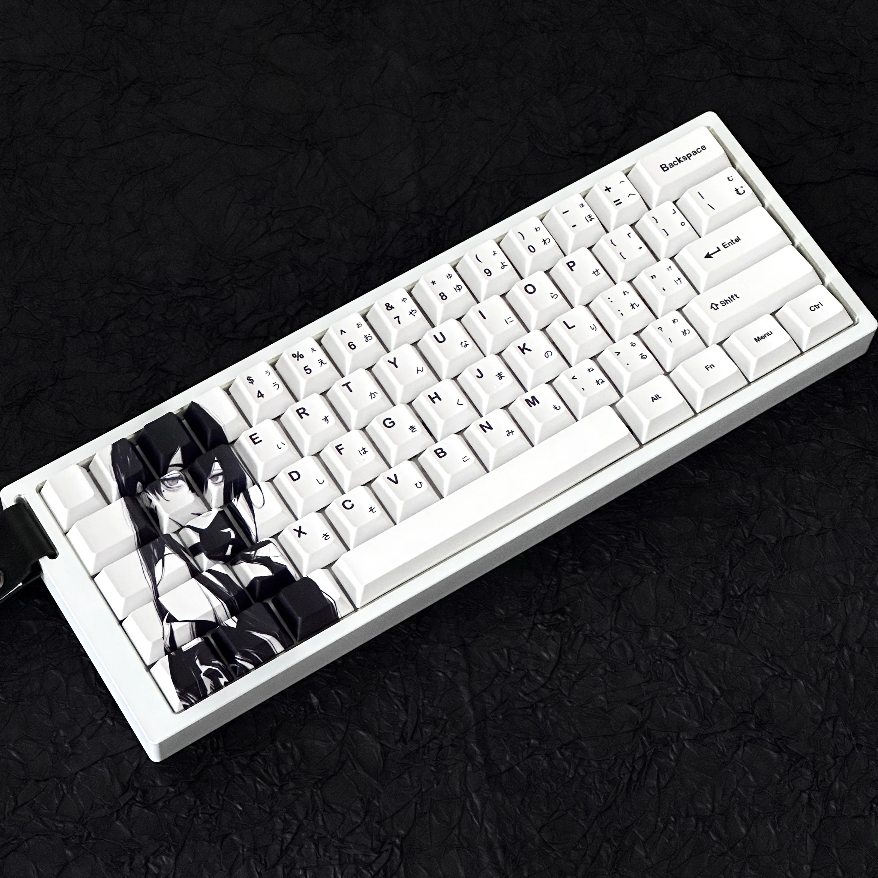 

Two-dimensional animation keycaps, original highly adaptable magnetic axis keyboard sublimation PBT keycaps