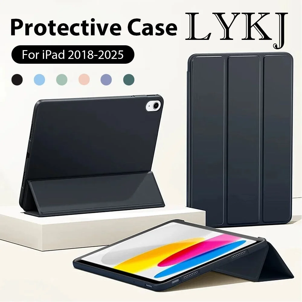 Leather Tablet Case for New IPad A16 Air 8 Pro 11 13 12.9 10 9 8 7 6 Th Gen Air M4 M5 M3 M2 Mini 7 6 5 4 3 2 1 Shockproof Cover