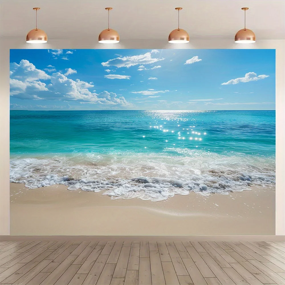 Suitable for indoor and outdoor decoration, sea view background suitable for parties, weddings, and photography props