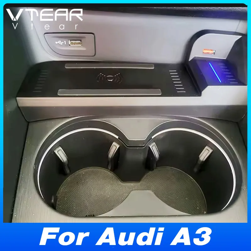 

Автомобильное беспроводное зарядное устройство для Audi A3 8v 2014-2020, адаптер для быстрой зарядки сотового телефона, аксессуары для модификации интерьера