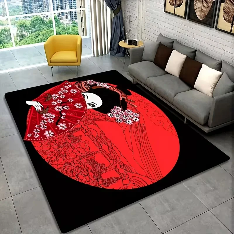 Spread Wings Cranes and Red Sun Waves Living Room Bedroom Office Entrance Front Door Bathroom Balcony Courtyard Cozy Home Decor