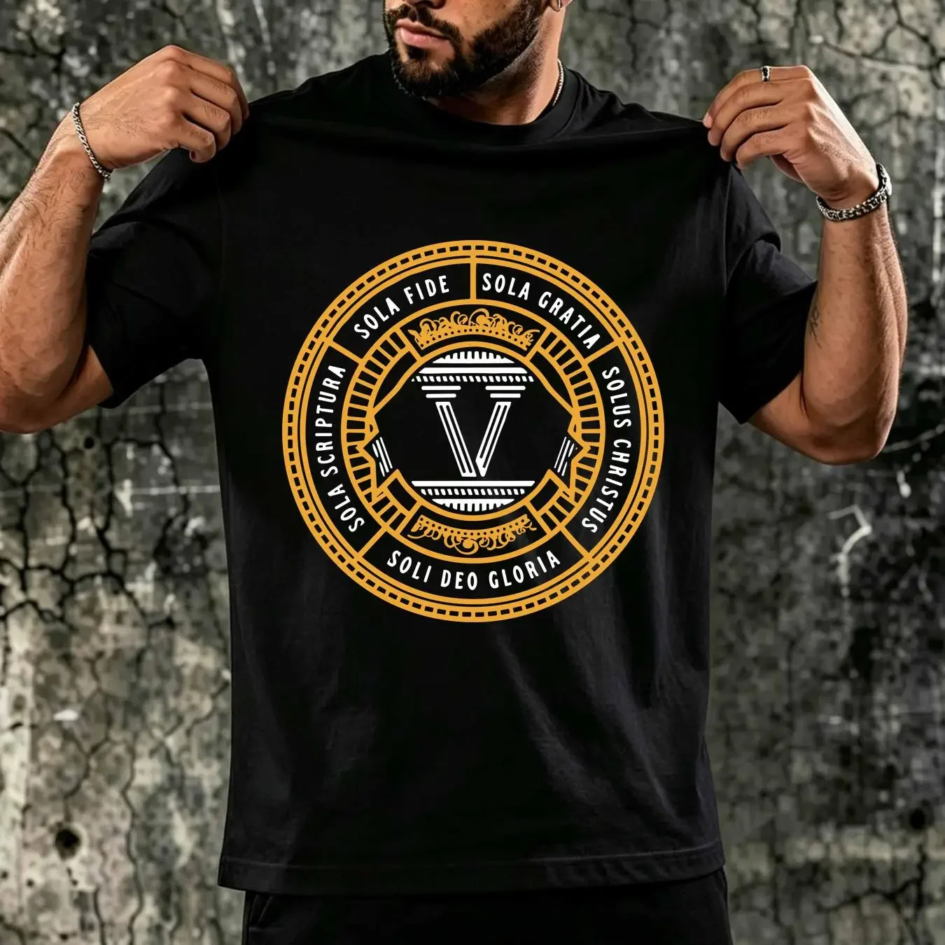 washed T Shirt NEW LIMITED Sola Scriptura Protestant Christian Reformation 5 Solas vintage Washed Breathable homme Unisex