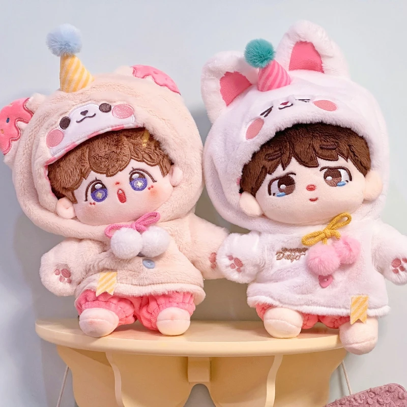 Handmade Candy Bear Sweater and Shorts Suit, Cute Sweetheart Rabbit Clothes, No Doll Gift, 20cm, 2 Pcs