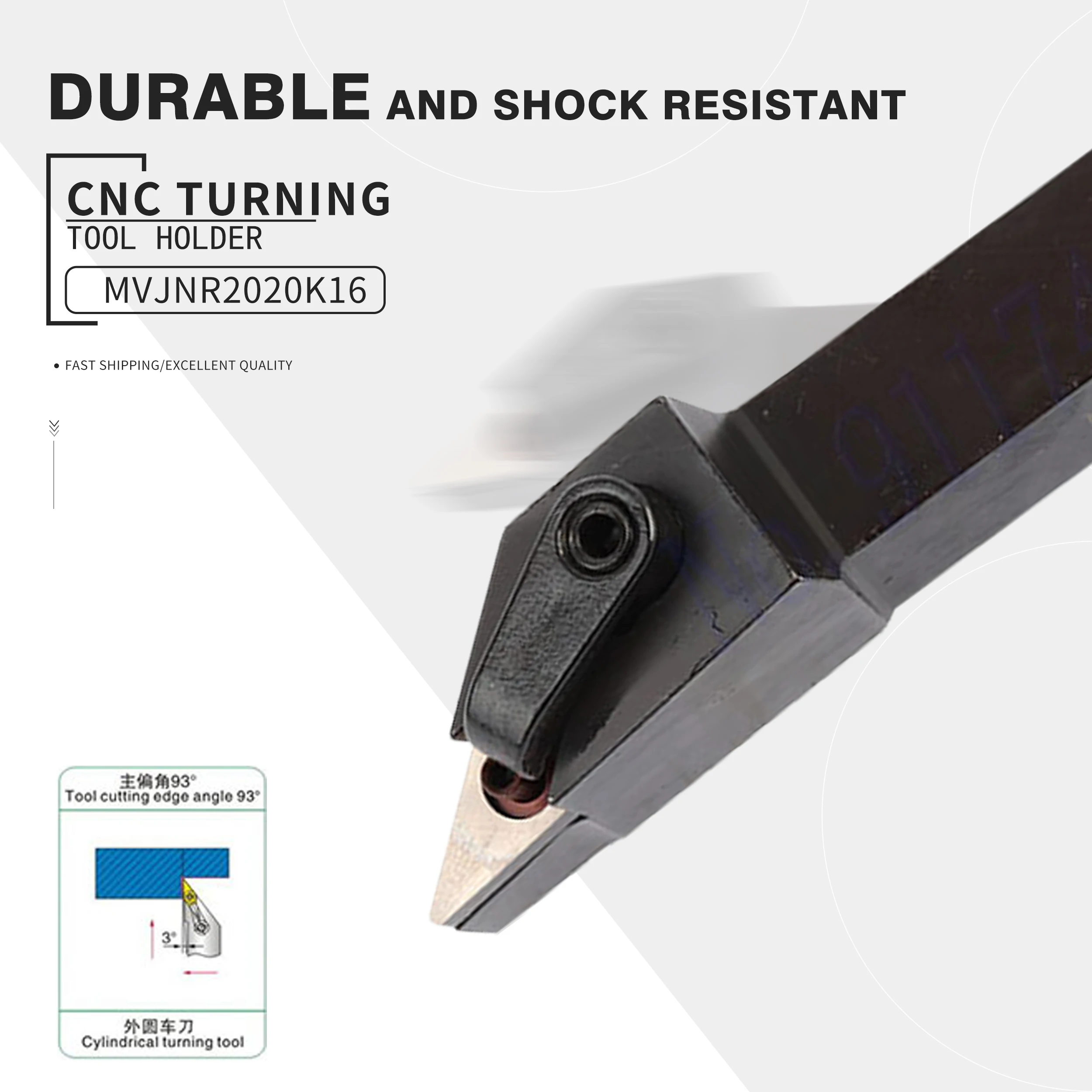 

16mm 20mm 25mm MVJNR1616K16 External Turning Tools Holder MVJNR2525M16 Lathe Cutting Tools MVJNR2020K16 CNC Lathe Cutting Tools