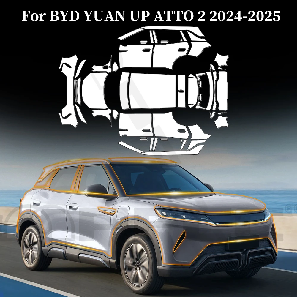 

Anti-Scratch TPU Paint Protection Film For BYD YUAN UP ATTO 2 2024-2025 Pre-cut PPF Car Body Clear Bra Resistant Invisible Cover