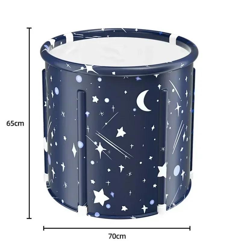 Portable Collapsible Bath Bucket Bathtub Large Capacity Bathroom Ice Bath Winter Shower Bathing Artifact Free Installation