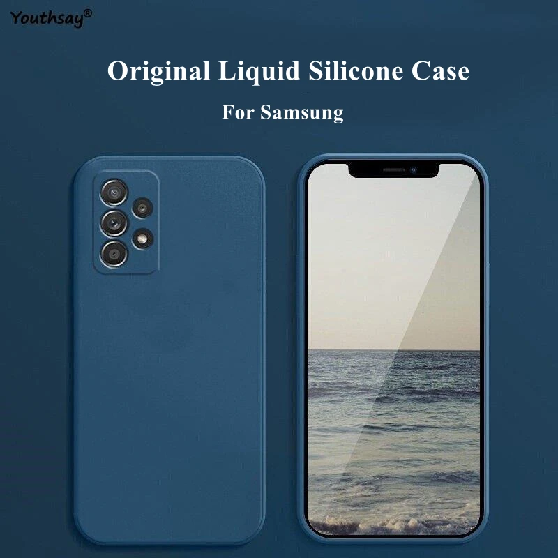 

For Samsung Galaxy A23 Case For Samsung Galaxy A23 A53 A33 A54 A34 A13 A52 Cover Soft Liquid Silicone Bumper For Samsung A53