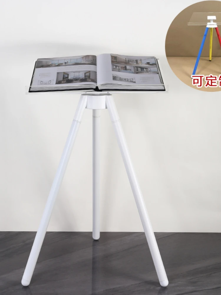 YY Light Luxury Metal Creativity Album Floor Tripod Books Display Bracket