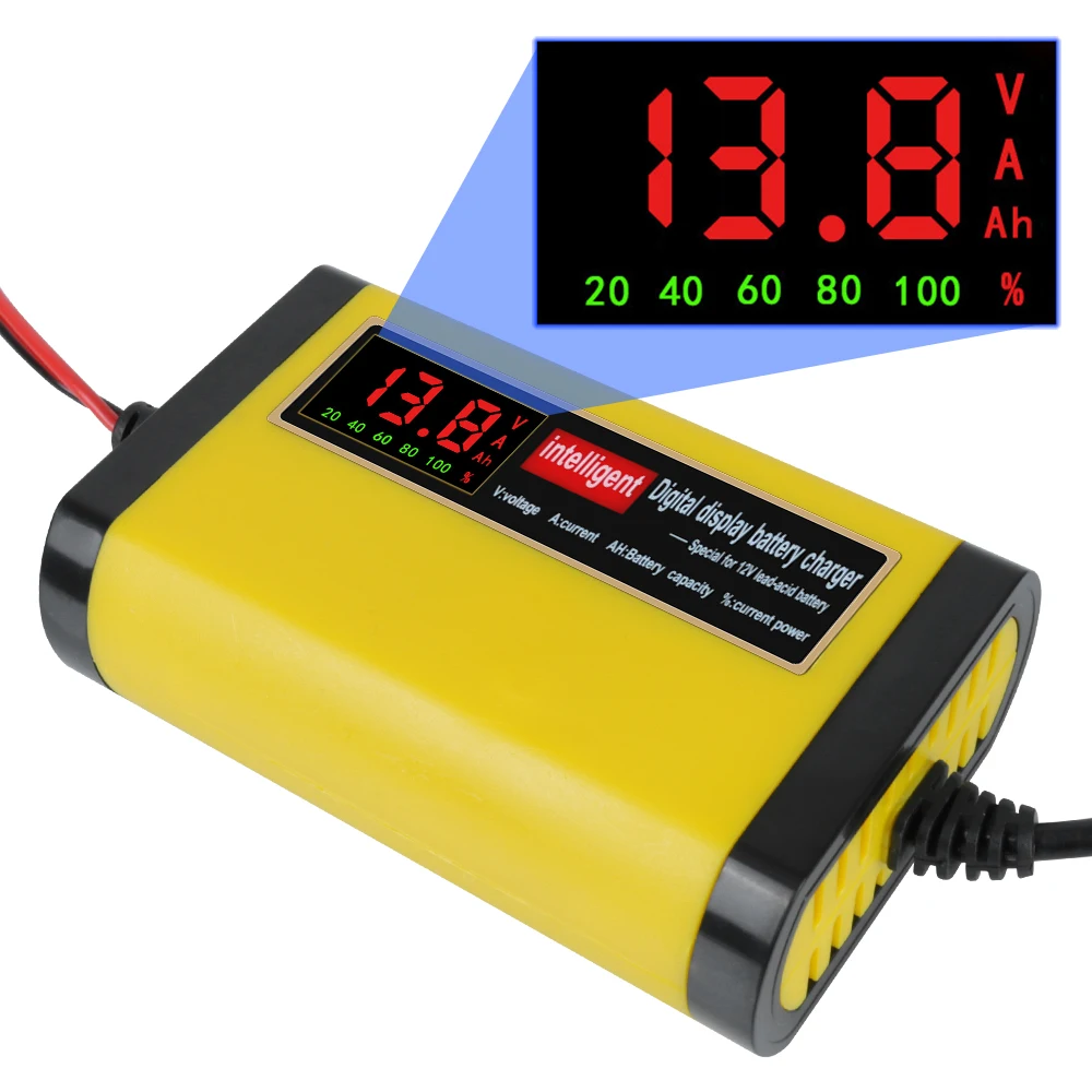

Car Battery Charger 3 Stages Lead Acid AGM GEL Battery-chargers Car Accessories
