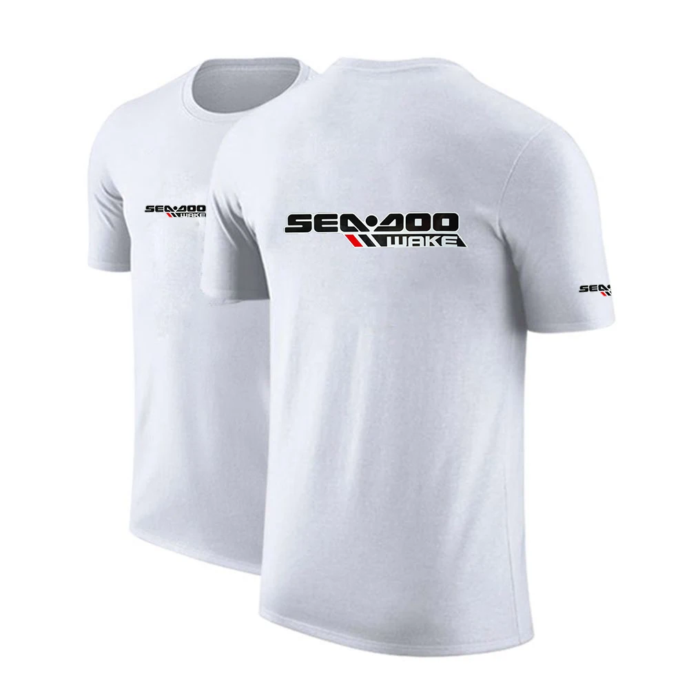 Sea Doo Seadoo Moto Printing Mens Short Sleeve Tshirt Summer Casual Male Solid Colour T shirts Fashion Hip Hop Harajuku Clothes