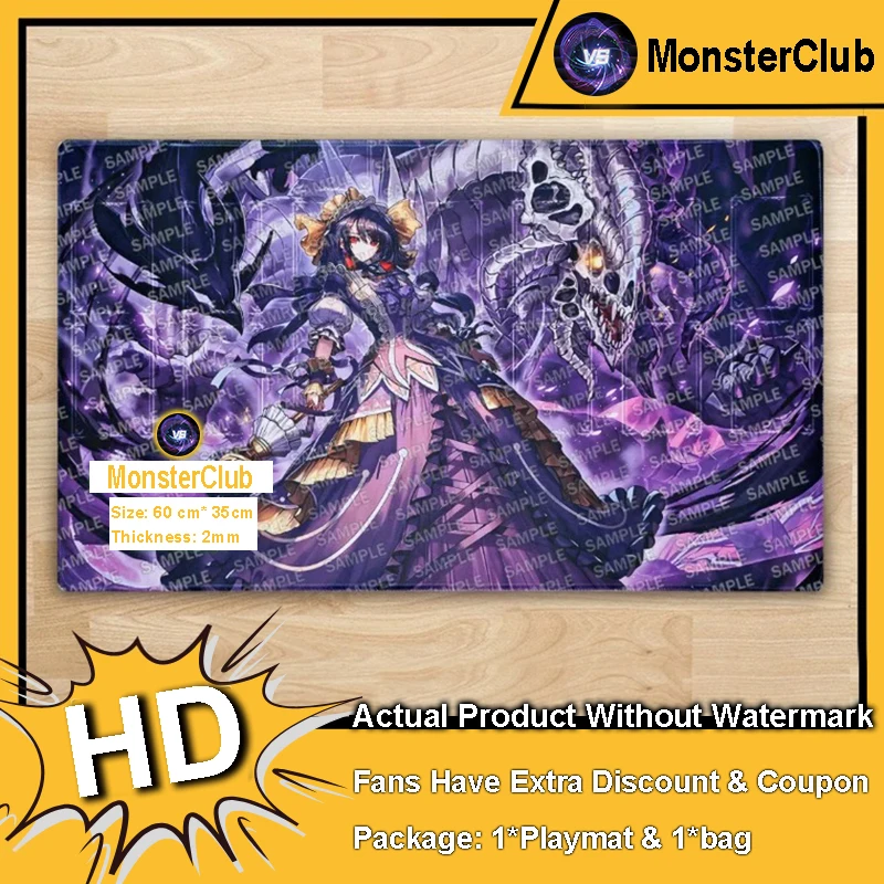 YuGiOh Playmat Underworld Goddess of The Closed World  TCG CCG Mat Board Game Trading Card Game Mat Mouse Pad Bag 600x350x2mm