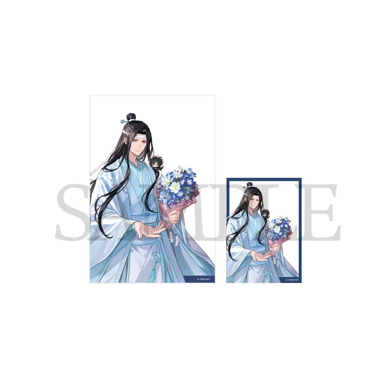 2024 Anime MDZS Original Lan Wangji Happy Birthday Spring Snow Letter Acrylic Stand Card Pendant Transparent Card Instant Camera