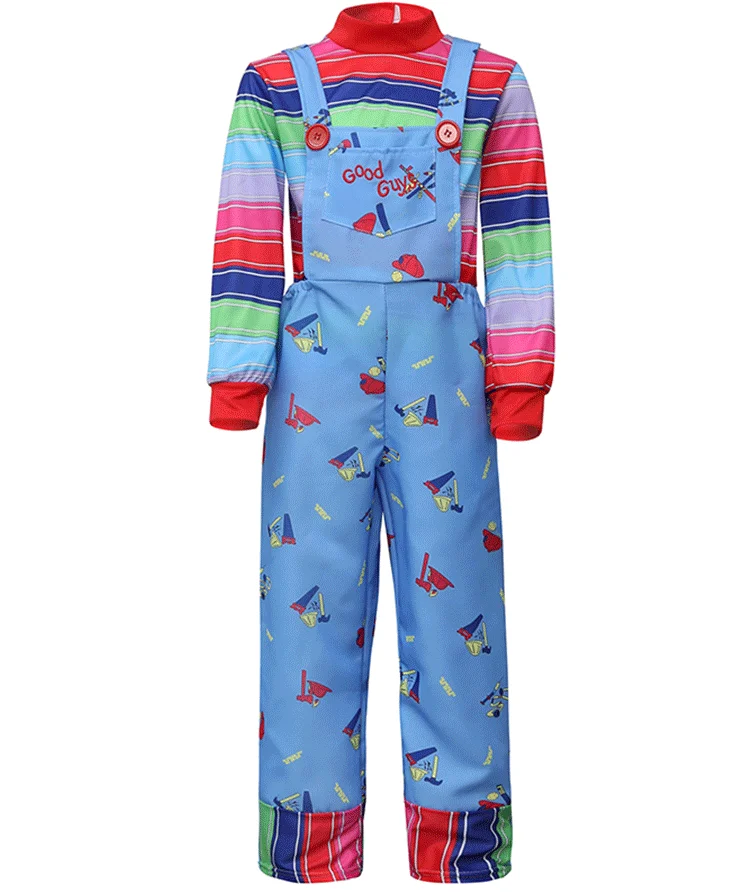 2026 Carnival Kid Jumpsuits Costume Child Play Toddler Disguise Chucky Costume Gift Birthday Halloween Horror Chucky Dress Up