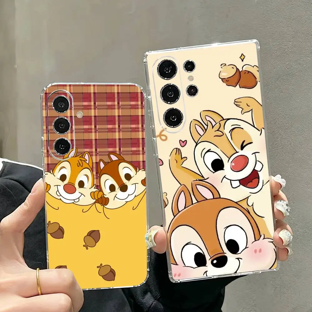 Dale C-Chip Cute Hot Selling  Phone Case Transparent Silicone Soft For Samsung S25,S24,S21,S22,S23,S30,Ultra,S20,Plus,Fe