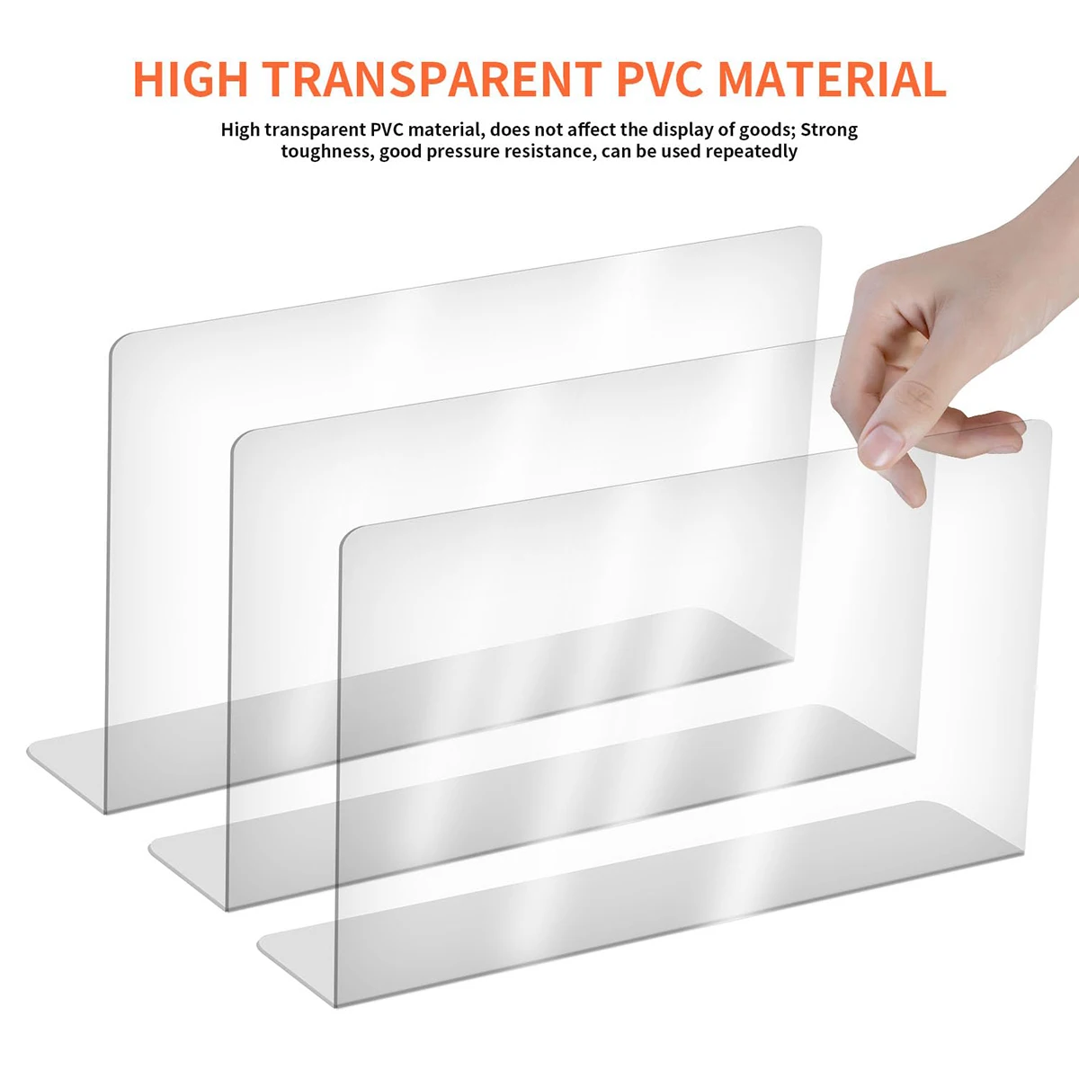 Shelf Divider Transparent Pvc Partition Supermarket Convenience Store Goods Shelf Baffle Divider Plate