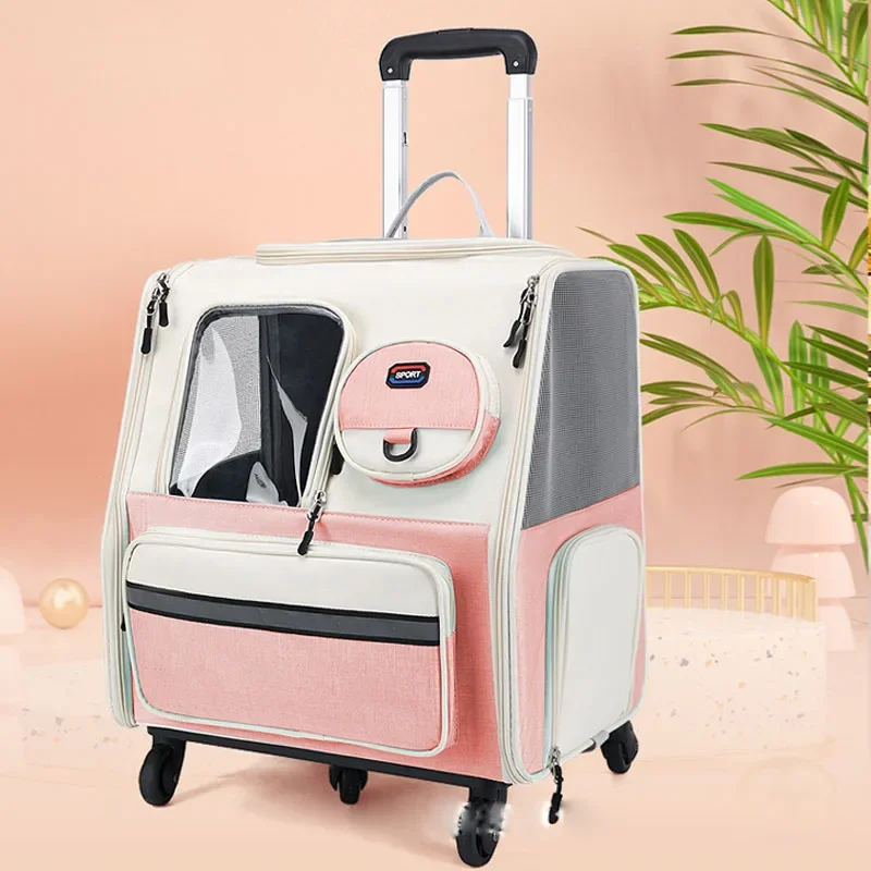 

Portable Transport Trolley Bag for Pet Breathable Space Capsule Carrying Cat Travel Backpack High Quality