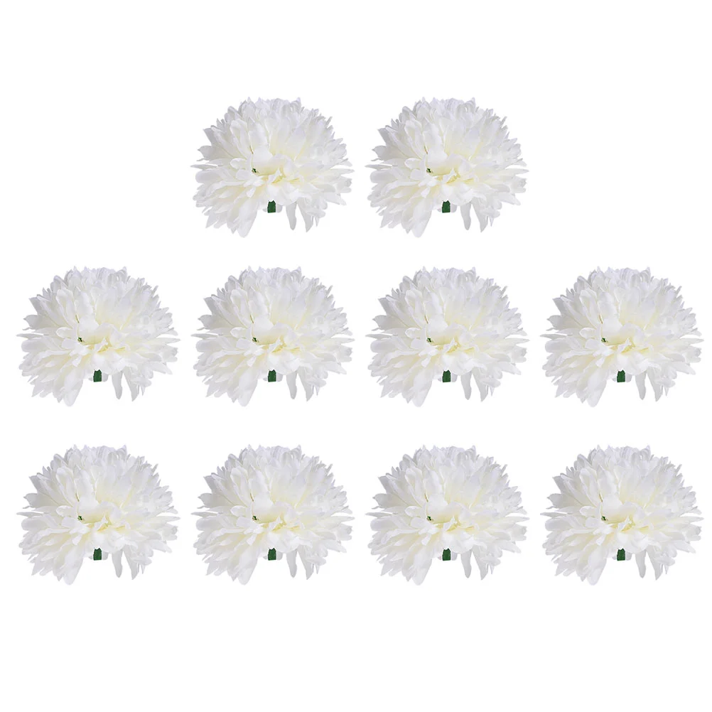 

10 Pcs Wedding Decorations Artificial Chrysanthemum Adornment Flowers Silk Simulation White Bride Bridesmaid