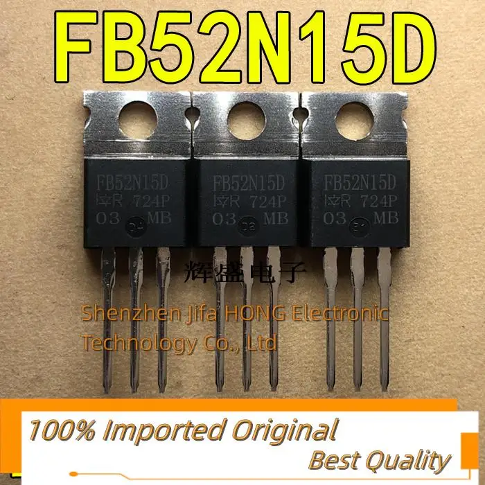 10PCS/Lot  FB52N15D IRFB52N15D IR TO-220 N-Channel  MOSFET 51A 150VBest Quality Original In Stock