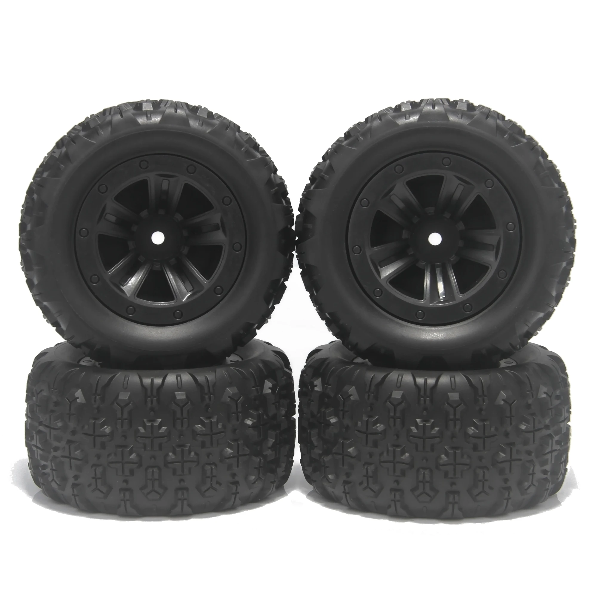 4 Teile/los 85mm 12mm Hex Monster Truck Gummi Reifen Räder für 1/14 1/16 RC Auto Wltoys 144001 144010 HBX 16889 16890 SCY 16101 Pro