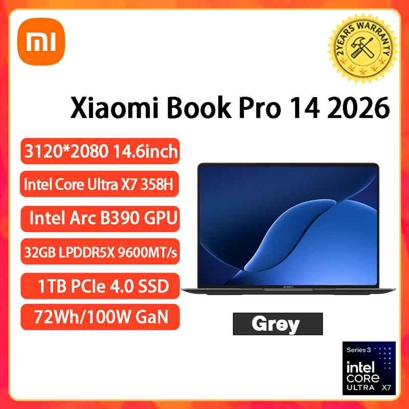 2026 Xiaomi RedmiBook Pro 14 Laptop Mi Notebook U5-325/U-338H/U7