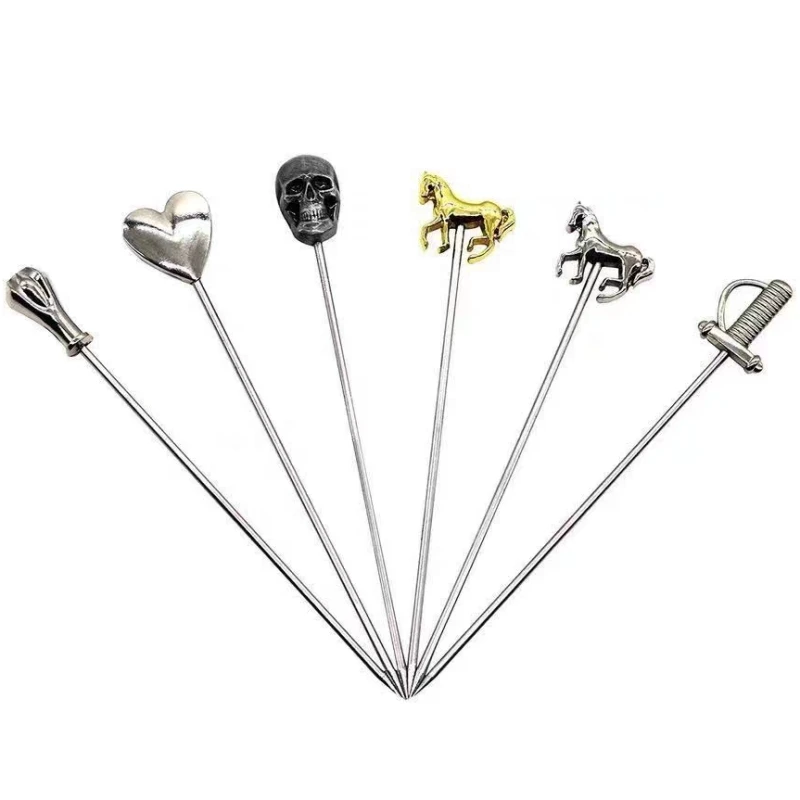 Picture 3: 1Piece Fruit Cocktail Pick Stick Bar Tools Drink Stirring Sticks Martini Picks Party Wedding Accessories Cocktail Set