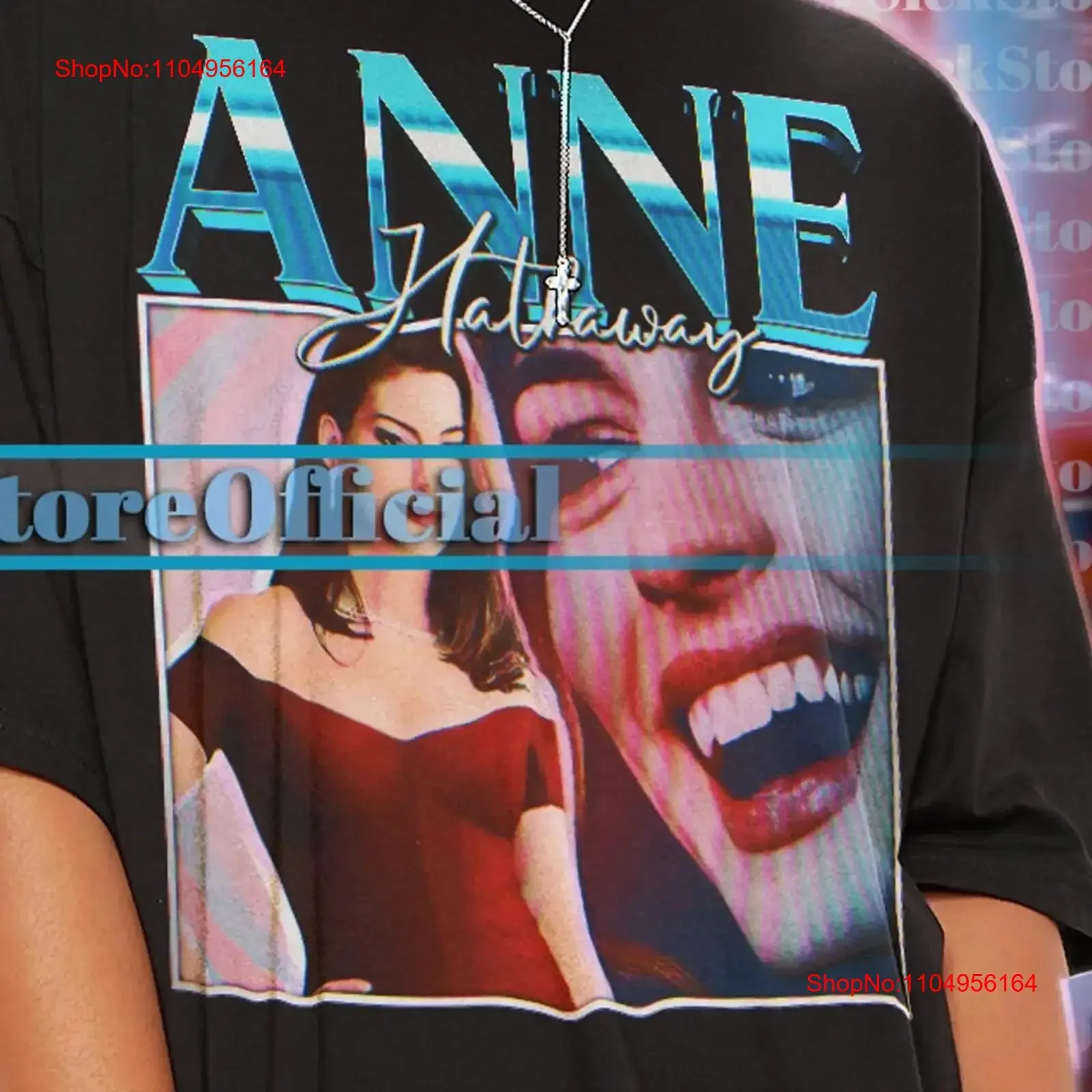 ANNE HATHAWAY Vintage T Shirt Fan Retro 90s Sweater Throwback Saf vintage Washed Unisex Casual Top For Everyday Wear