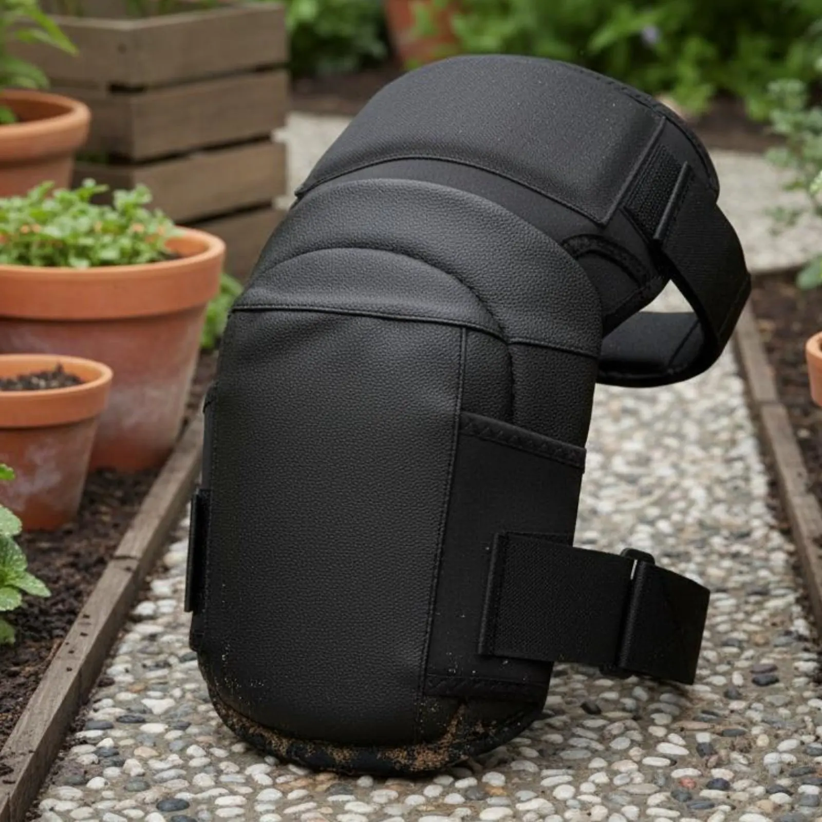 

2 Pieces Work Knee Pads Anti-Slip Padded Knee Protectors Garden Kneeling Pads Elastic Fit Workwear Accessory Adjustable Straps