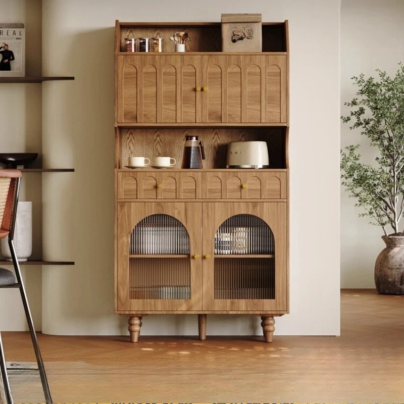 

Retro small apartment dining side cabinet kitchen multi-functional high cabinet living room tea cabinet