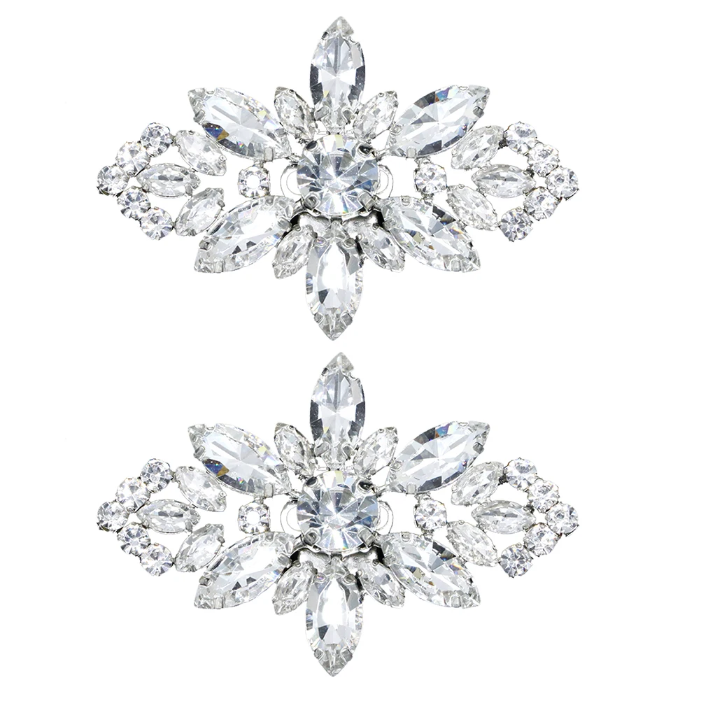 

Rhinestone Clips Elegant Crystal Decorative Buckles Removable Fashion Accessory Shoe Flowers Beautiful Brightness Design Shoe