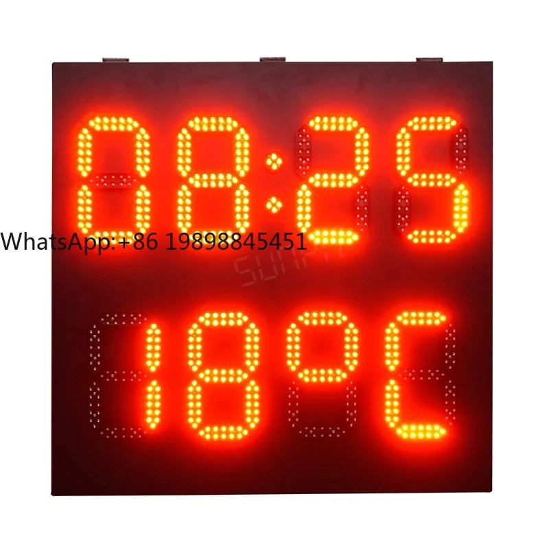 GPS Digital LED Clock Display Outdoor LED Clock Time Date Temperature Sign