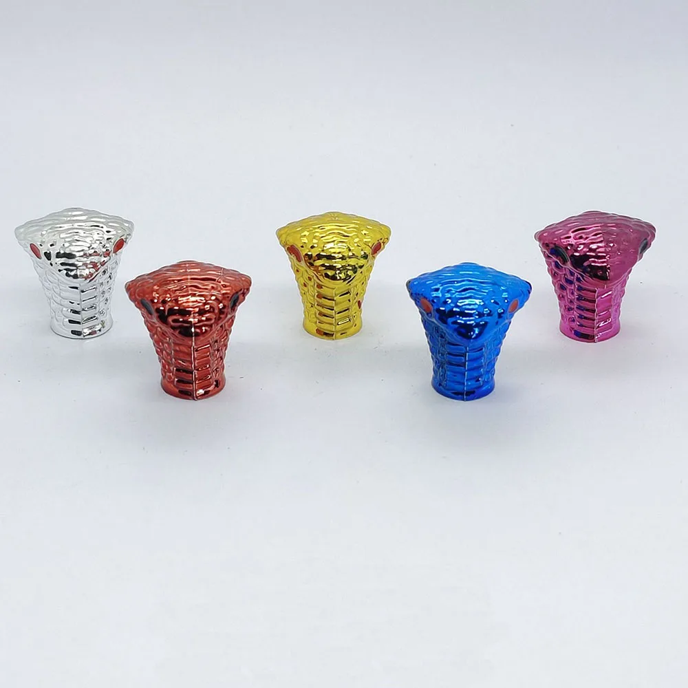 4 PCS Personalized Snake Head Copper Core Rubber Series Valve Cap Valve Cover Automobiles And motorcycles Air Valve Dust Cover