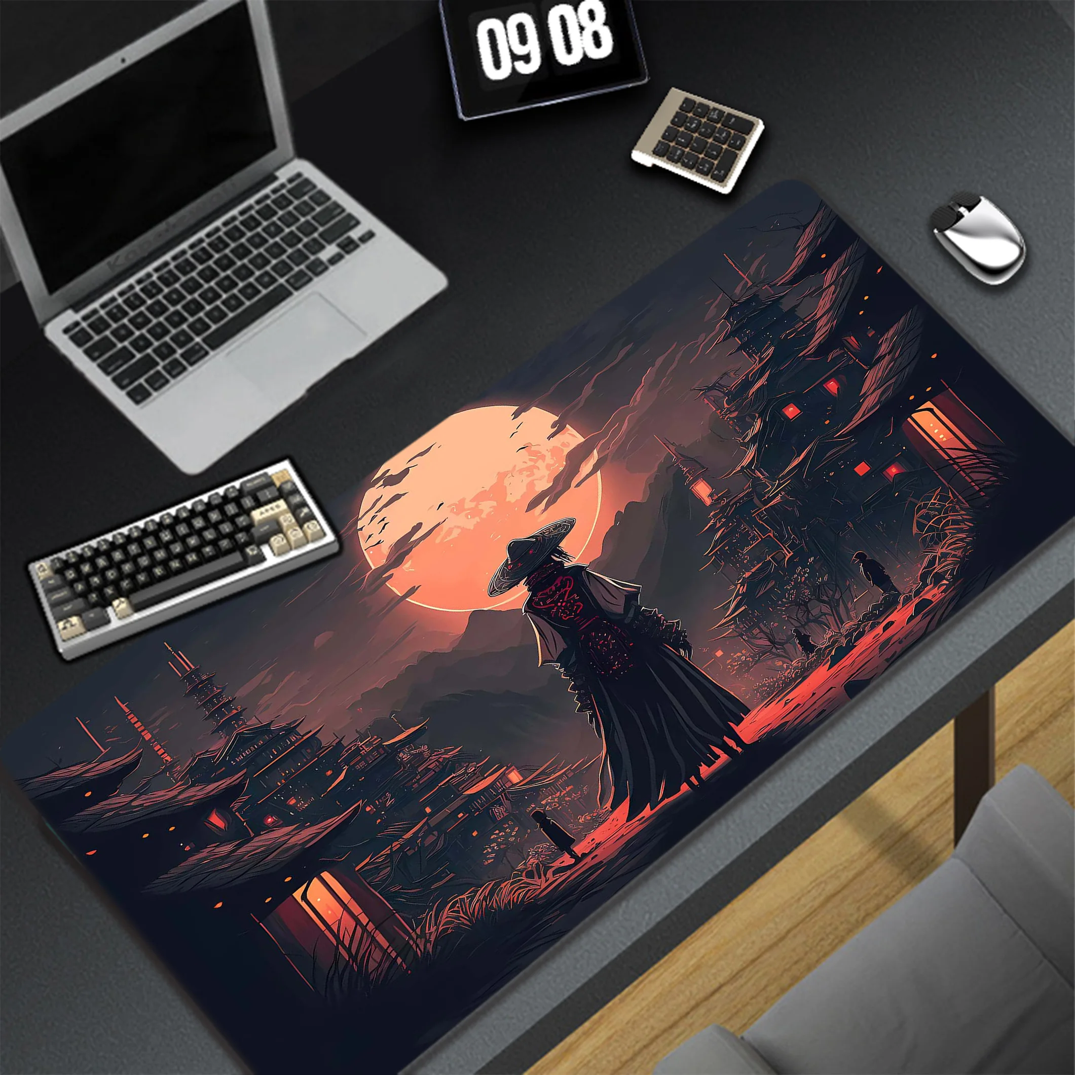 Japanse Stijl Notebook Gaming Mousepad Gamer Snelheid Toetsenbord Pads Laptop Tapijt Vergrendeling Rand Grote Muismat Voor Gamer Kleed