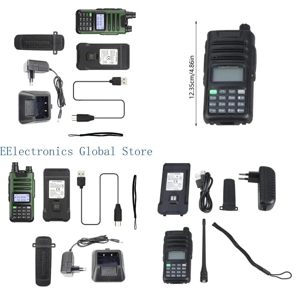 

462B UHF Charging Two Way Radio Complete Accessories for UV13 V1 V2 Camping Emergency Response Team Coordination