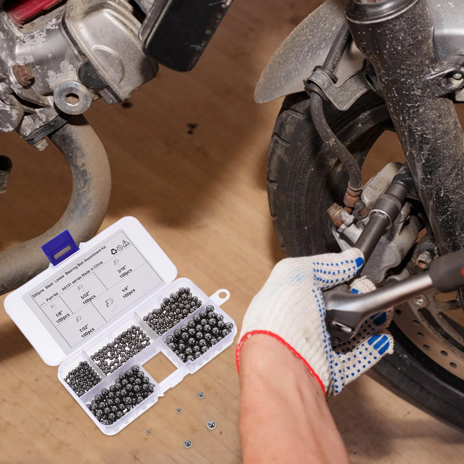 

500Pcs Universal Stainless Steel High Precision Bearing Balls Multi-Use Vehicle Auto Mini Bearing Balls Vehicle Supply