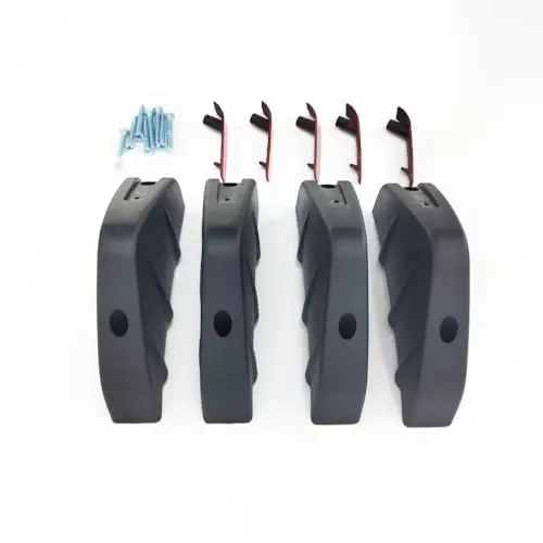 4PCS Car Rear Bumper Diffuser Molding Point Garnish Lip Spoiler Splitter Shark Fin