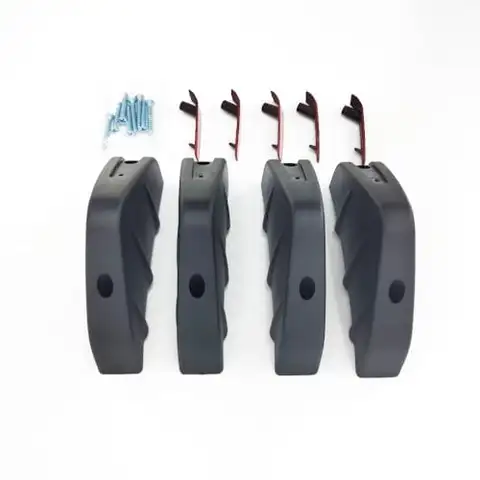 4PCS Car Rear Bumper Diffuser Molding Point Garnish Lip Spoiler Splitter Shark Fin