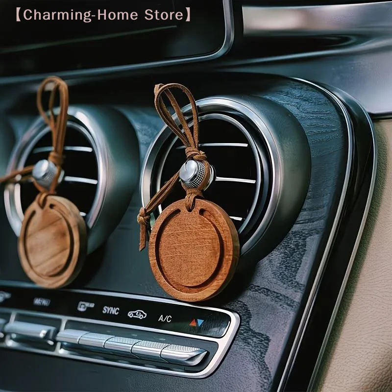 【M】Wooden Car Diffuser Minimalist Style Gift Essential Oil Fragrance Diffuser Hanging For Bedroom Purse Or Car Interior