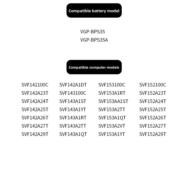 Pengganti Baterai Laptop Sony VGP-BPS35A Baru 14.8V 2670mAh untuk Laptop SONY VAIO Fit 14E 15E SVF143A1