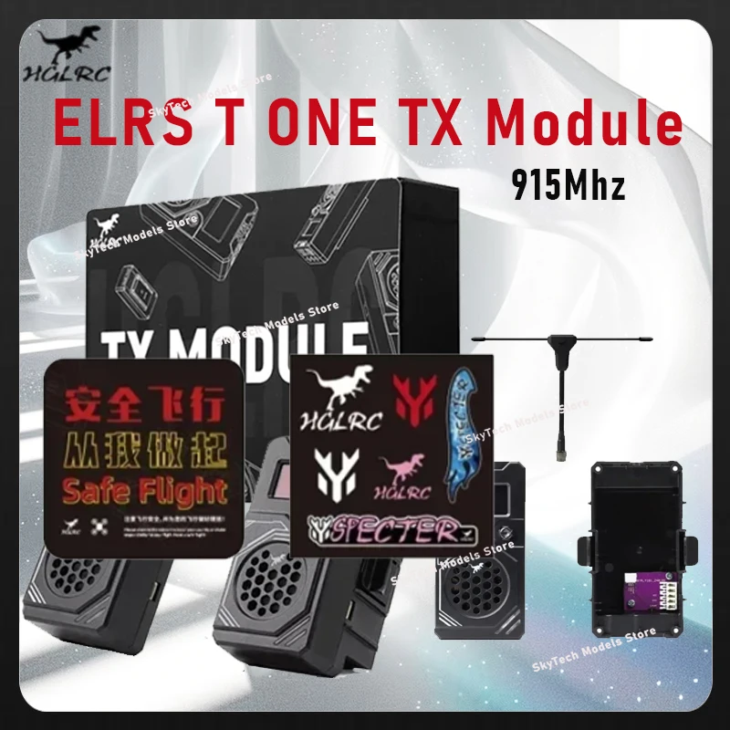 

ELRS T ONE TX Module HGLRC ELRS 915Mhz 2W High Power FCC 3-6S Wide Transmission Distance for FPV Long Range Racing Drone
