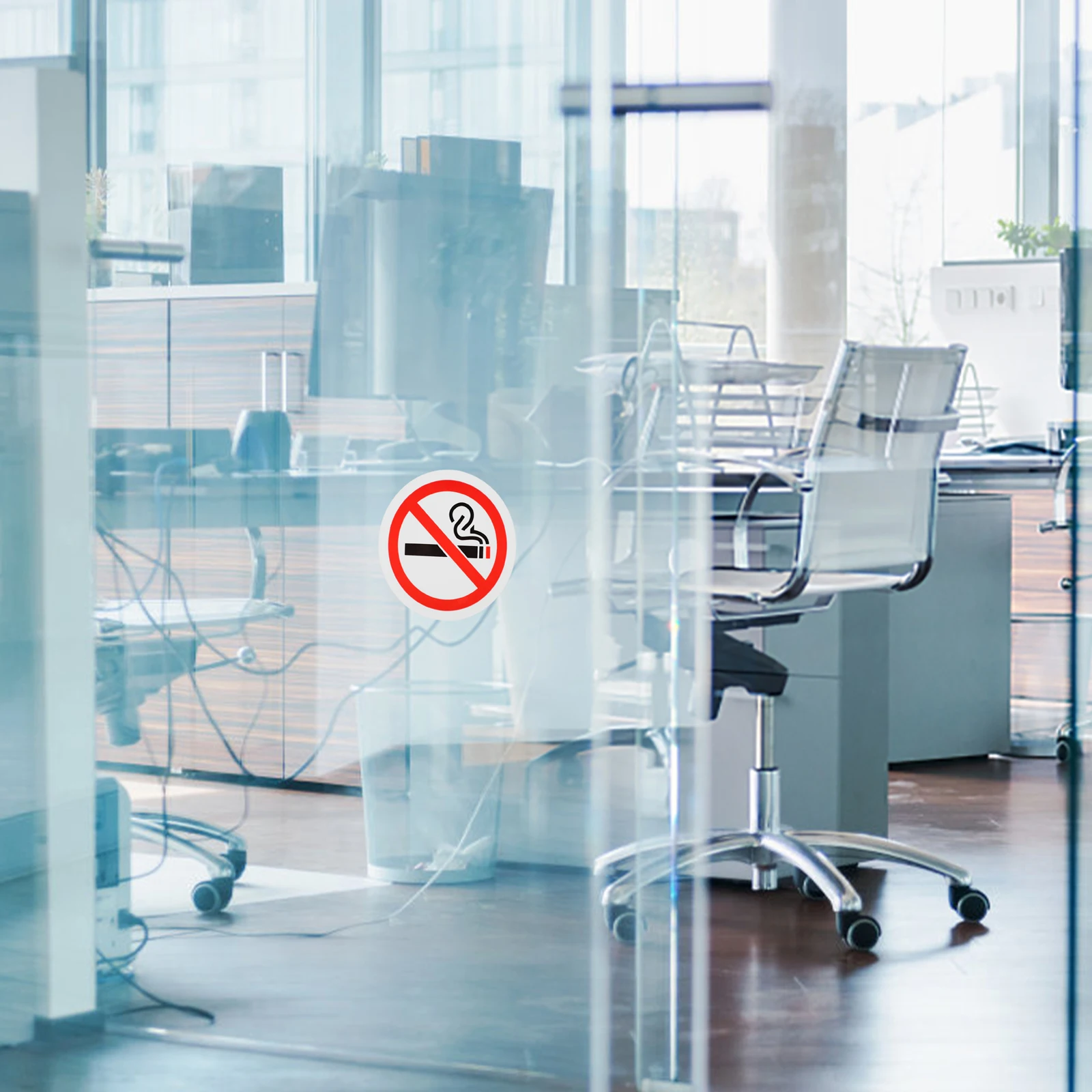 

20pcs No Smoking Adhesive Signs Indoor Outdoor Wall Sticker Smoke Warning Decal For Business Home Office Hotel Vehicle Safety