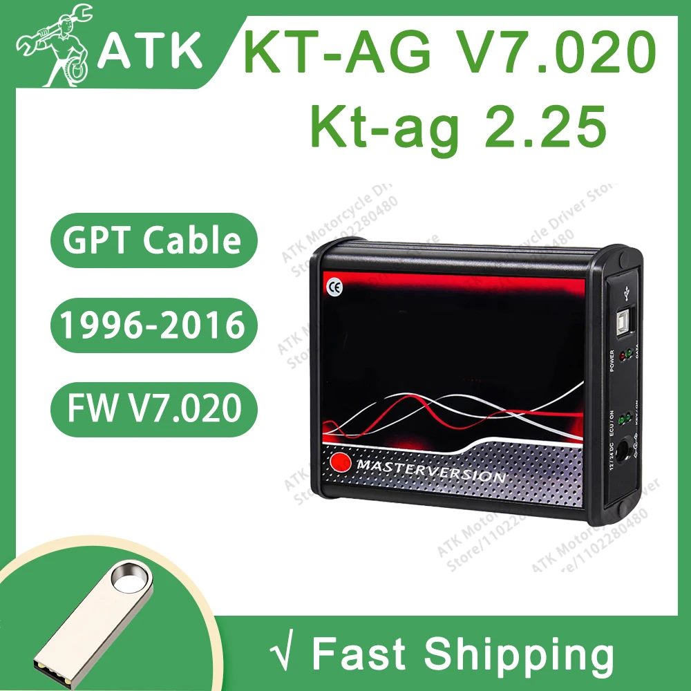 

KT-AG ECU chip programming tool V7.020 Kt-ag 2.25 GPT via Cable optimization software bug repair equipment support six languages