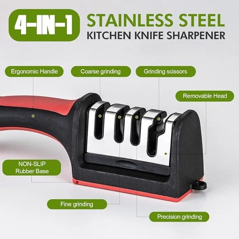 Professional Multi-Purpose Whetstone, 4 in 1 Box Cutter Scissors Everyday Tools, Home Kitchen and Manual Studio Must Have