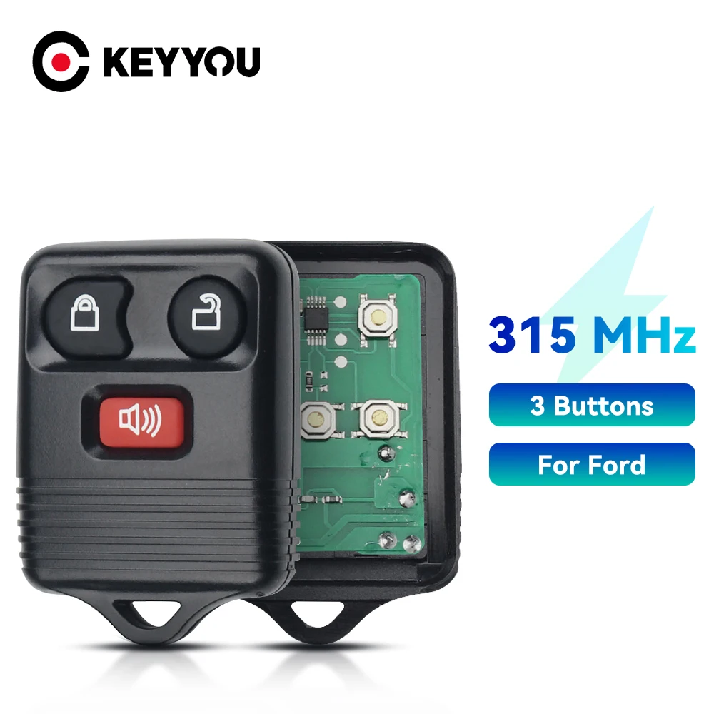 KEYYOU Remote Car Key For Ford Transit MK6 Connect 2000 2001 2002 2003 2004 2005 2006 Fob 3/4 Buttons