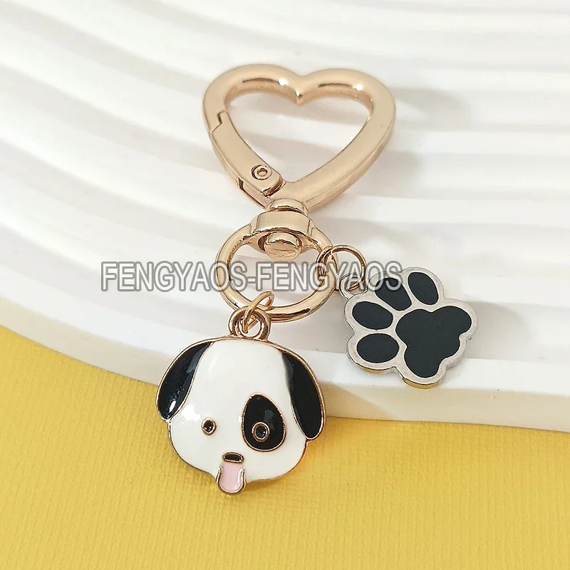 Gold Color Cute Corgi Key Chains for Women Lovely Dog Keychains for Key Purse Bag Puppy Buckle Keyring Gift for Friends